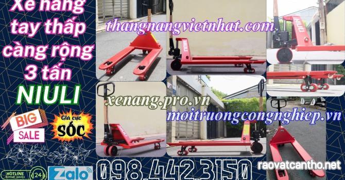 Xe nâng tay thấp 3000kg càng rộng AC30M – NIULI