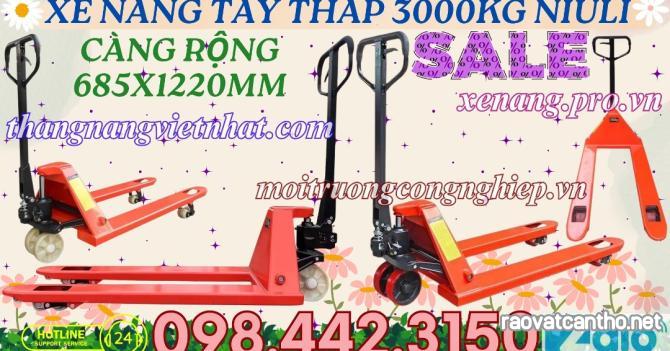 Xe nâng tay thấp 3000kg càng rộng AC30M – NIULI