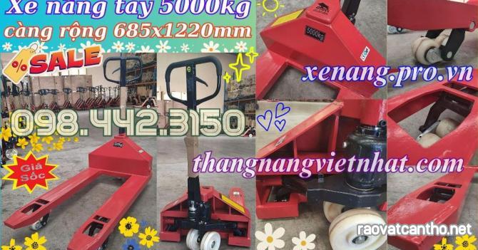 Xe nâng tay thấp 5000kg càng rộng AC50M – NIULI