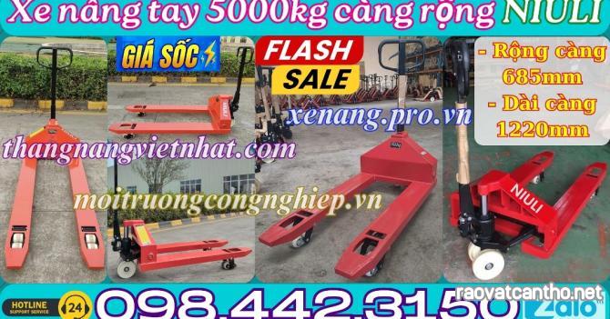 Xe nâng tay thấp 5000kg càng rộng AC50M – NIULI