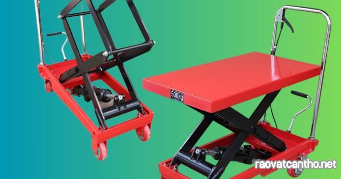 Xe nâng thủy lực có mặt bàn 300kg 500kg 800kg 1000kg đẩy hàng & cây cảnh tết giá rẻ